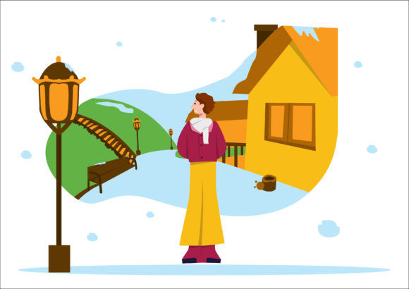 Download Illustration Ordinary Man in Winter #369 - 369 Collection