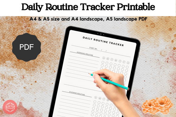 Download Simple Daily Routine Tracker Printable - Tracker Collection