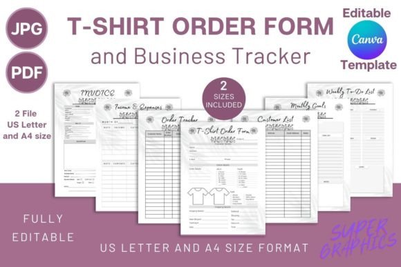Download T-Shirt Order Form - Business Tracker - Tracker Collection