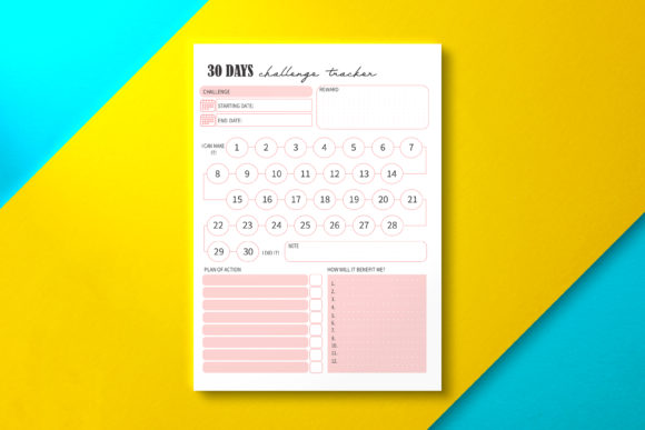 Download 30 Days Challenge Tracker, KDP - Tracker Collection